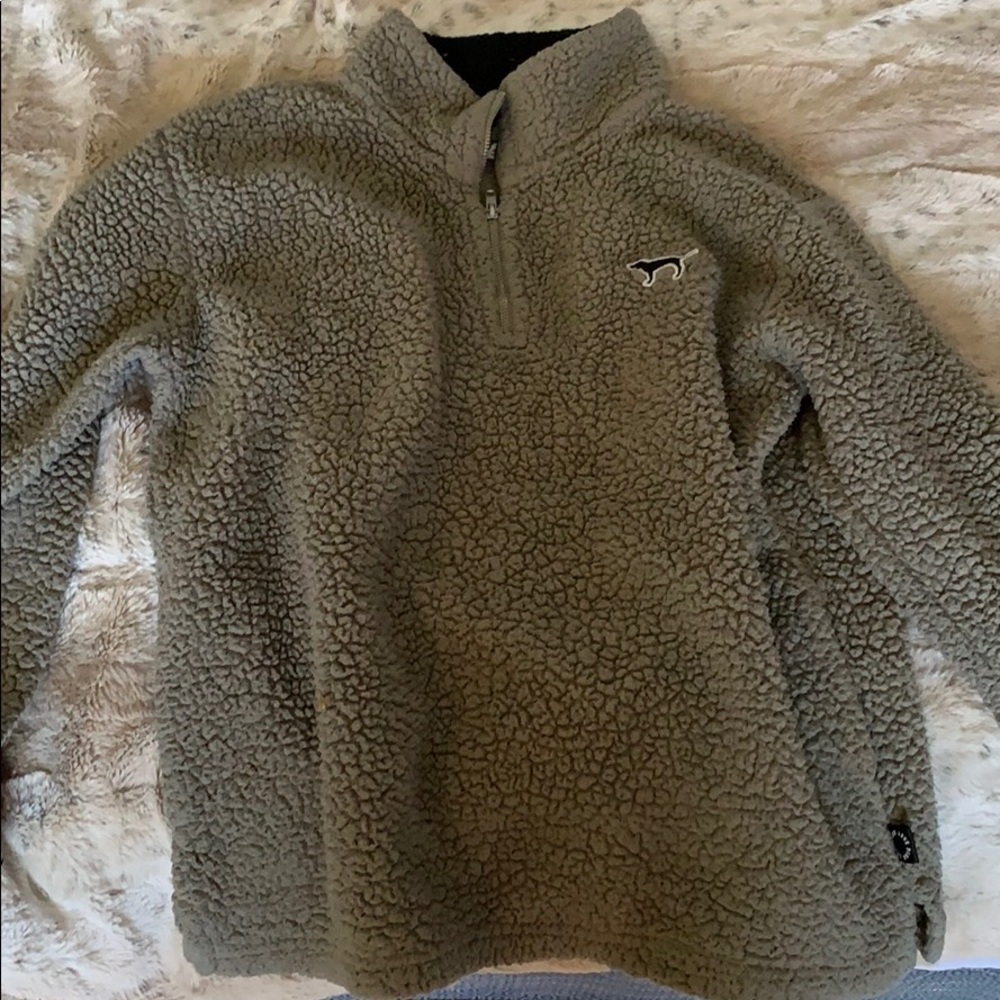 PINK fleece half-zip